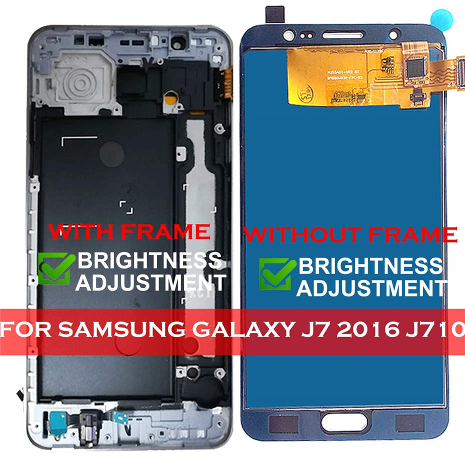 Продажа TFT LCD для Samsung Galaxy J7 2016 J710 J710FN J710F J710M J710Y J710G J710H сенсорный экран дигитайзер сборка рамка кнопка домой