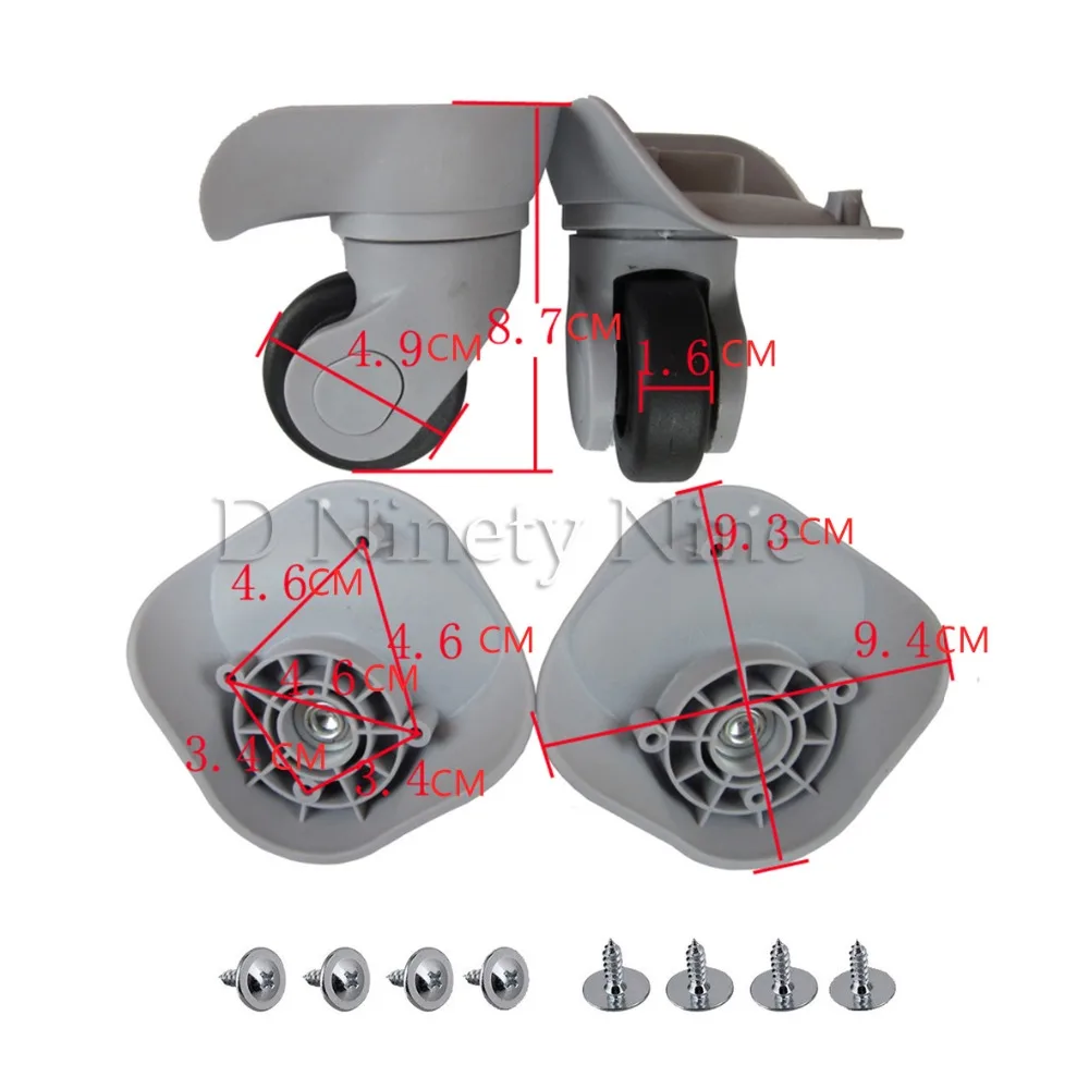 2 шт. A09 бесшумные колеса на колесиках, чемодан, Аксессуары для ног, запасные части для багажа, колеса для ремонта, тележки, левые и правые колеса