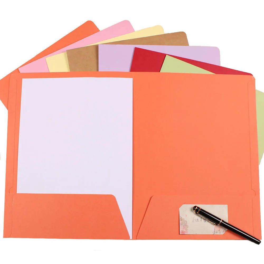 

2 pieces / pack Hot Creative portable office stationery A4 paper folder Color pocket file data storage bag