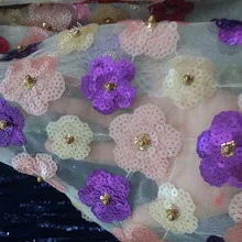 Самое новое, стильное, бисерное платье с блестками, модный Африканский кружевной тюль, французская кружевная ткань высокого качества для свадебного платья, BZL-56298