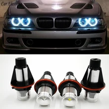 Coche intermitente 2 uds para BMW E39 E53 E60 E61 E63 E64 E65 E66 E87 525i 530i xi 545i M5 libre de Error marcador LED ojos de Angel bombillas de luces LED