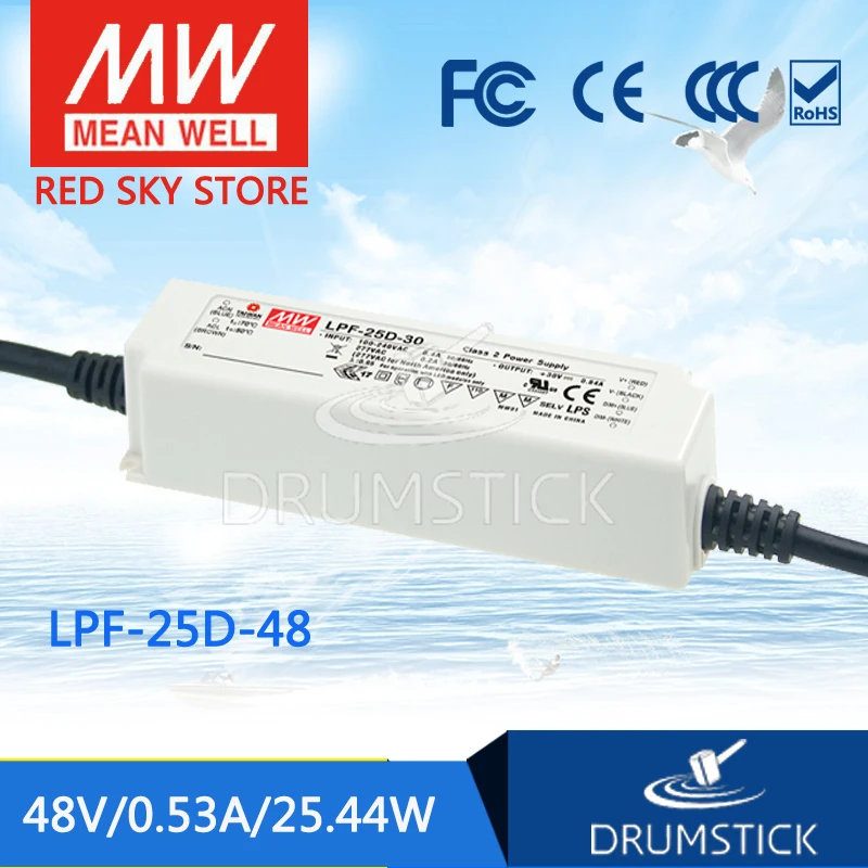 

MEAN WELL LPF-25D-48 48V 0.53A meanwell LPF-25D 48V 25.44W Single Output LED Switching Power Supply