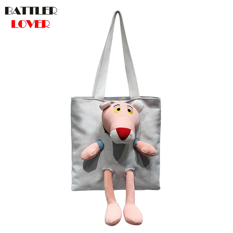 3D Cartoon Canvas Totes Womens Bags Handbags Girls Shoulder Messenger Bag Femme Mujer Handbag for Women 2018