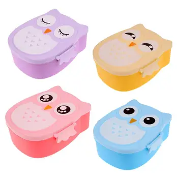 

Cartoon Owl Lunch Box Food Fruit Storage Container Portable Bento Box E5M1