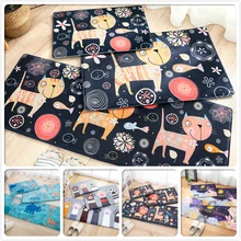 Добро пожаловать пол коврики Ванная комната Кухня Гостиная ковры коврики животного с принтом кота напольные коврики для Ванная комната противоскользящие 40x60