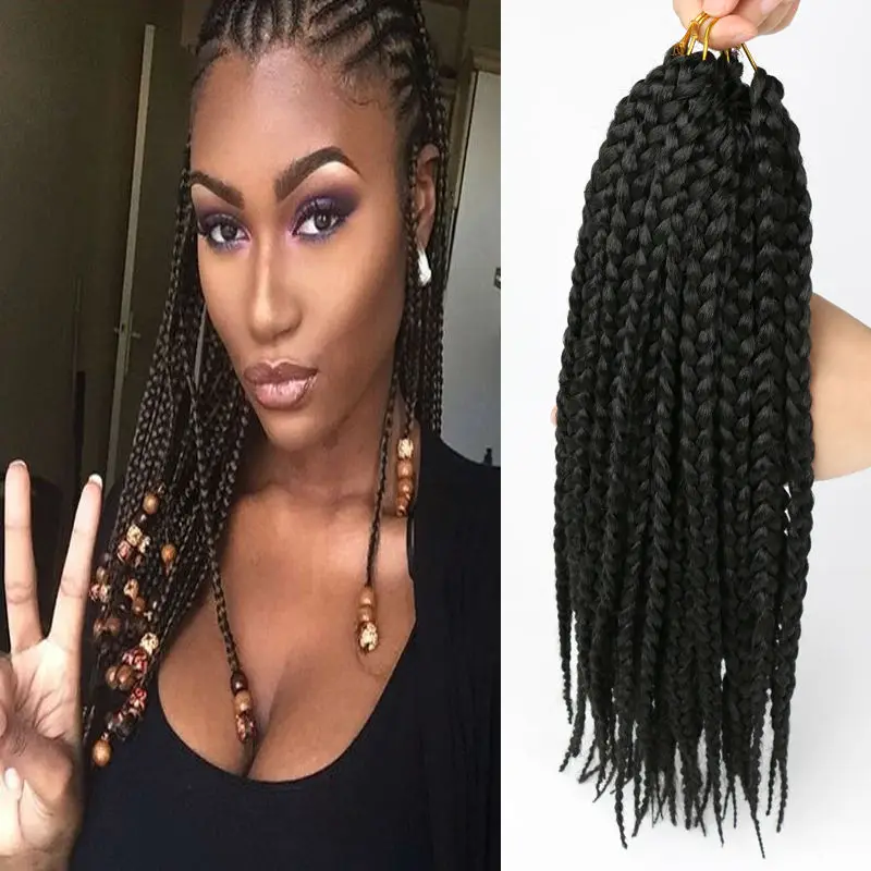14 box crochet braids inches crotchet hair synthetic for braid |