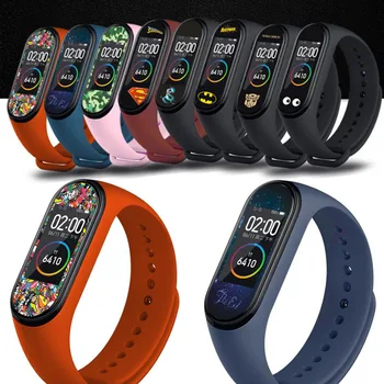 

Cool Colorful Marvel Super hero Protective Film Guard For Xiaomi Mi Band Miband 4 Band4 Miband4 NFC Full Screen Protector Cover
