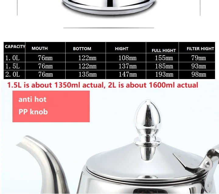 Kash чайник из нержавеющей стали, чайник с фильтром, для ресторана ...