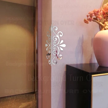 

Creative Romantic Love Plant Edge Corner Guards 3d Acrylic Mirror Decorative Wall Sticker Home Decor Bedroom Decoration C021
