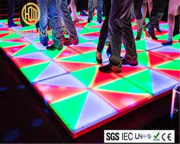 

Full Color Interactive 1X1M RGB Led Dance Floor Panel for wedding disco party bar