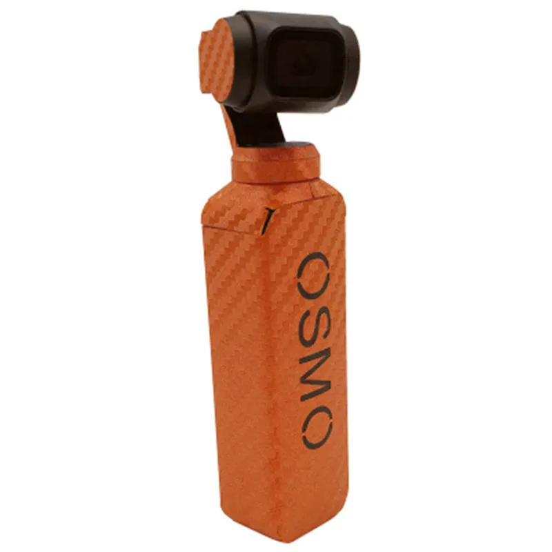 3M Waterproof OSMO Pocket Carbon Fiber Stickers Skin for DJI OSMO Pocket Handheld Gimbal Decals Accessories - Цвет: Orange