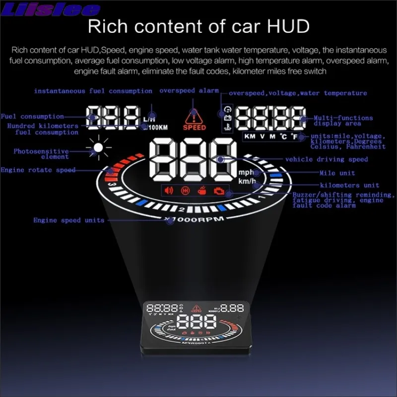 HUD Дисплей для Opel Astra J/для Buick Excelle XT 2009 2020 автомобильный проектор экран безопасное