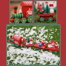 Маленький поезд популярные деревянные Поезд Декор Рождество подарок ко Дню Святого Валентина Новый год аксессуары рождественские