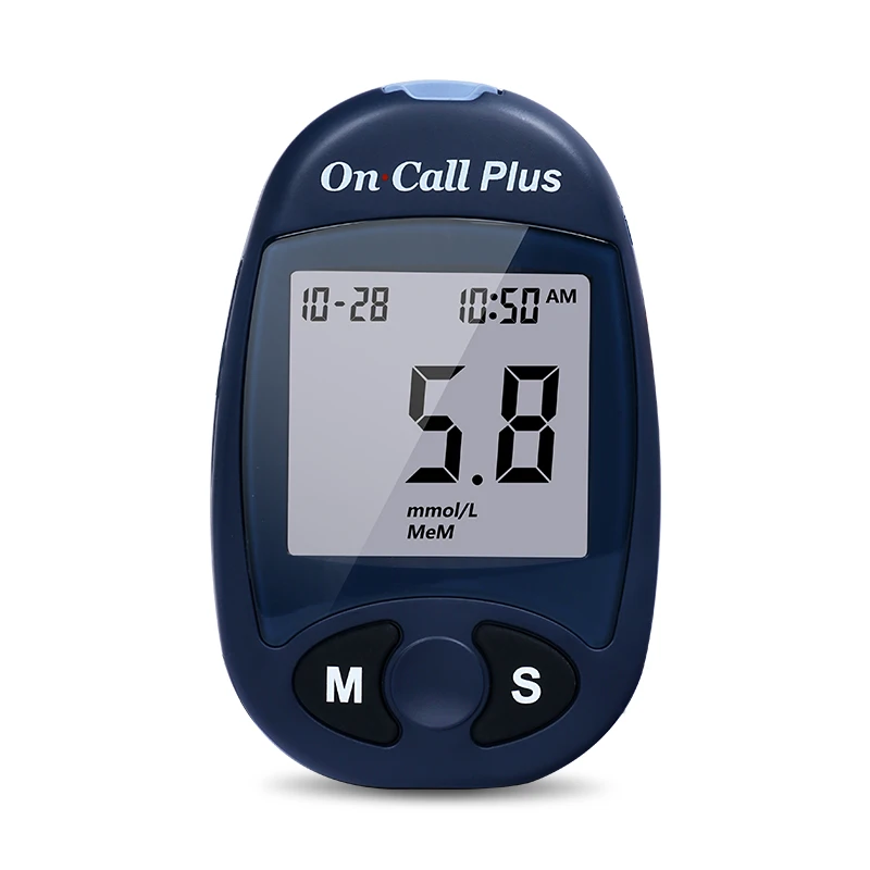 

On Call Plus Blood Glucose Monitoring System Glucose Meter Blood Sugar Monitor Glucometer with Test Strips&lancets for Diabetes