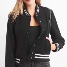 Новинка года; женская повседневная куртка из натуральной овечьей кожи; шерстяной кашемир; Лоскутная куртка для леди; сезон осень-весна; одежда черного цвета; xl