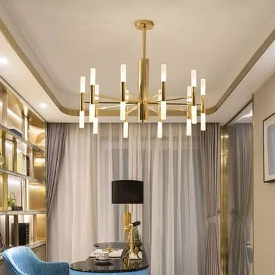  Modern Fashion Designer Black Gold Led Ceiling Art Deco Suspended Chandelier Light Lamp for Kitchen - 33012642360