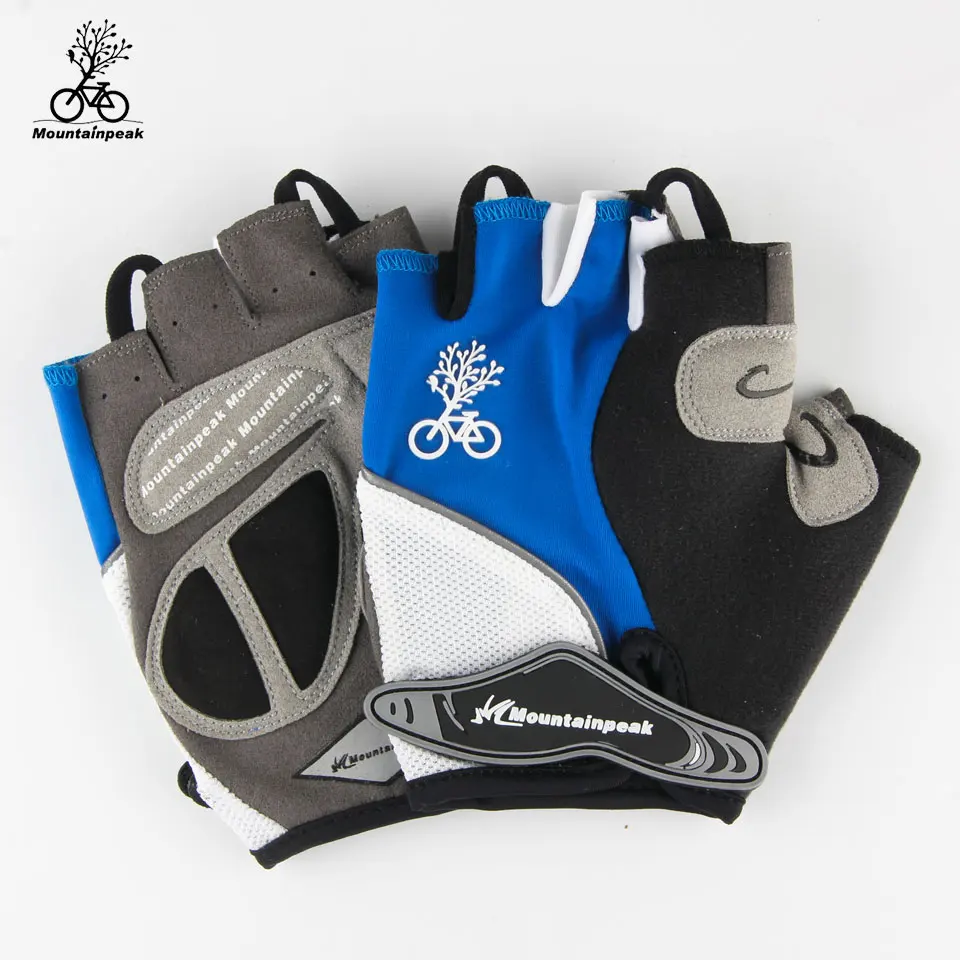 Велосипедные перчатки с полупальцами мужские и женские перчатки велосипедные гуантес Ciclismo MTB шоссейные перчатки для горного велосипеда варежки перчатки для езды на велосипеде - Цвет: NO 15 Blue