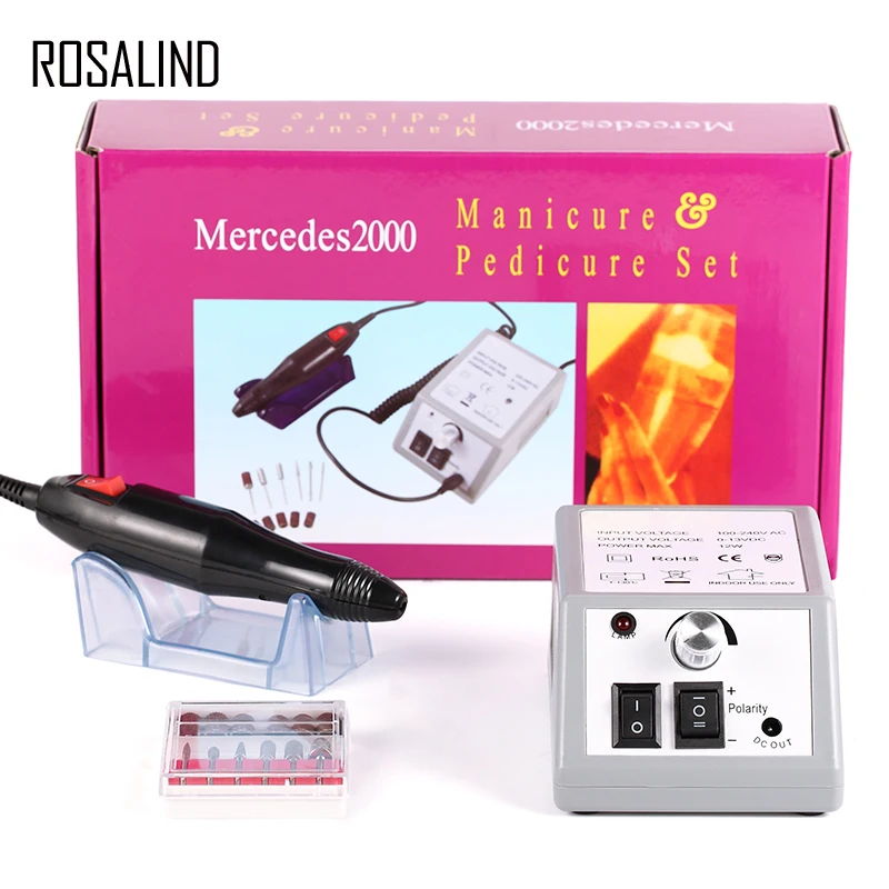 

ROSALIND 10W 20000RPM Electric Manicure Drill Nail Art Equipment Nail File Drill With EU Plug Nail Design nails accessories