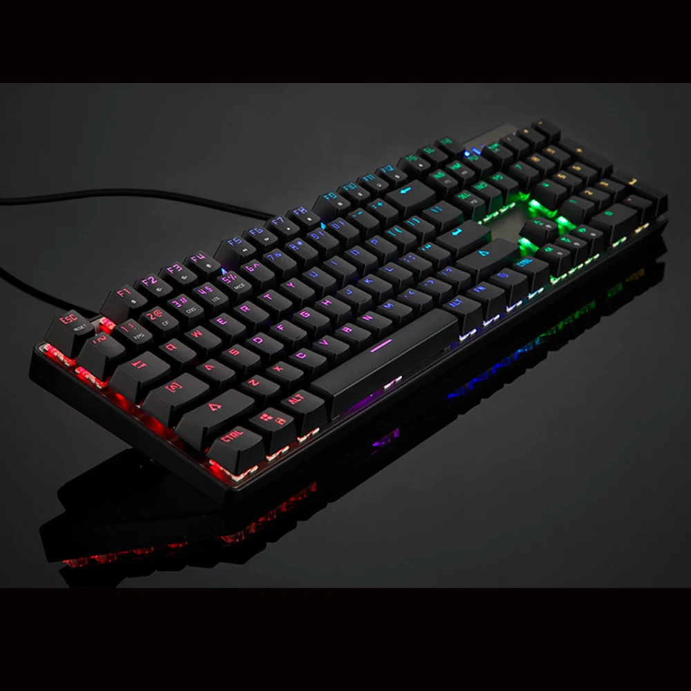 Оригинальная Механическая игровая клавиатура Motospeed CK104 Wire RGB русская английская