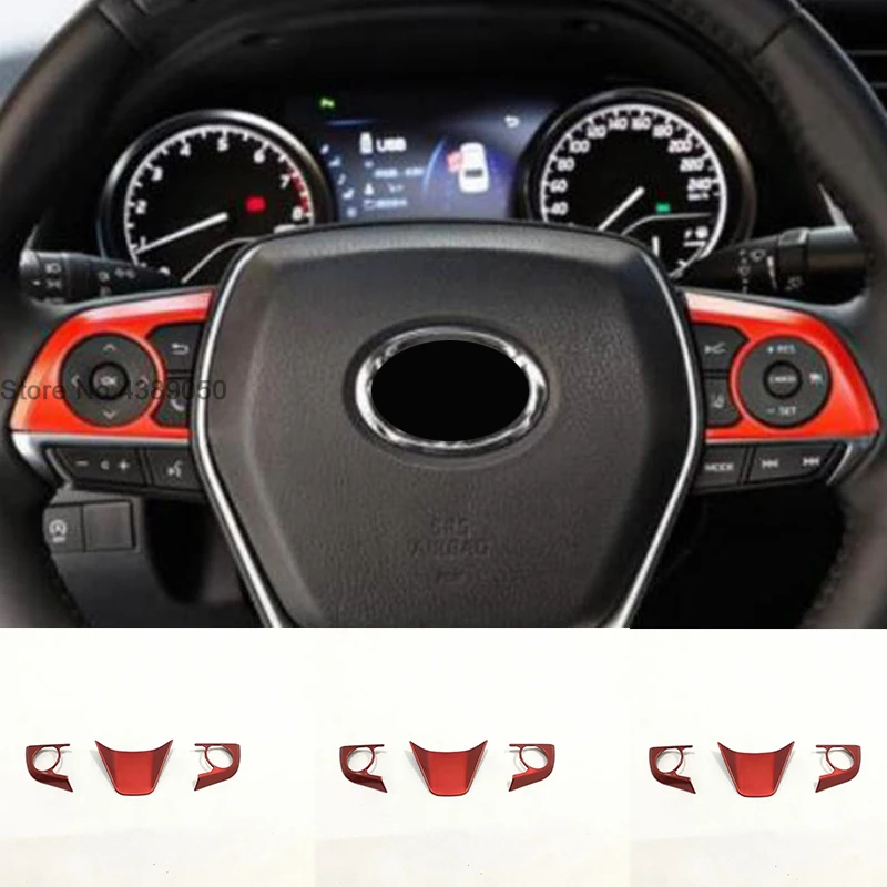 For-Toyota-Corolla-2019-ABS-Matte-and-Carbon-fibre-Car-Steering-wheel-Button-frame-Cover-trim