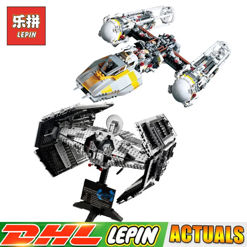 

Compatible LegoINGlys 10175 10134 LEPIN 05055 Vader TIE Advanced Starfighter 05040 Y Wing Attack Starfighter Blocks Toys Gifts