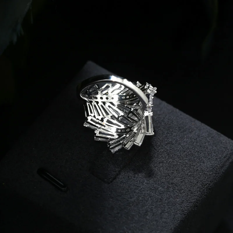 Модные женские ювелирные изделия ручной работы кубического циркония манжета отрегулировать обручальное кольцо для женщин bijourx