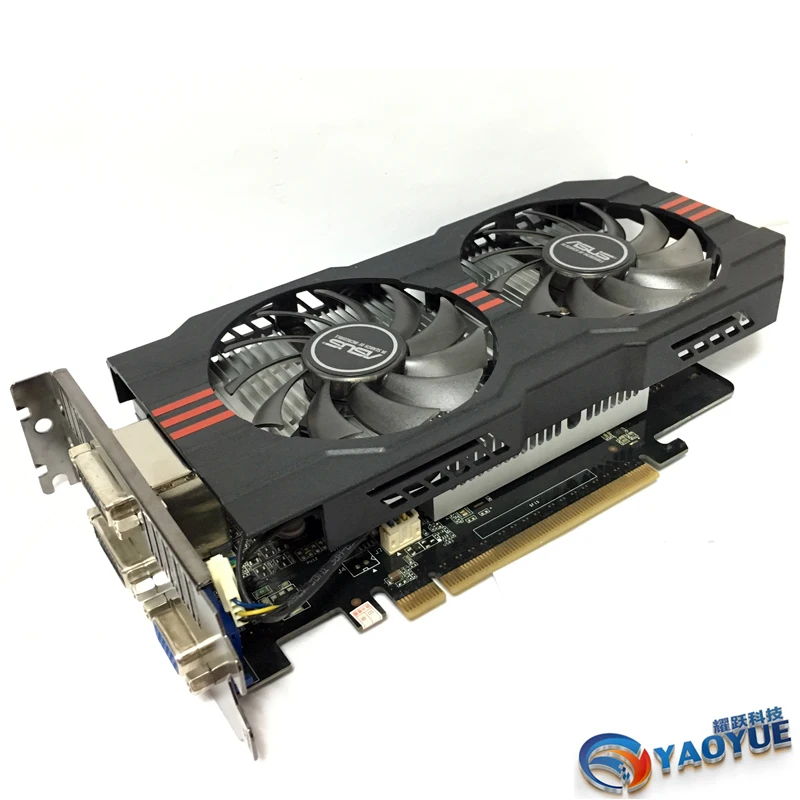 Asus GTX-750TI-OC-2GB GTX750TI GTX 750TI 2G D5 DDR5 128 бит настольных ПК Графика карты PCI Express 3,0 компьютеров видеокарта HDMI