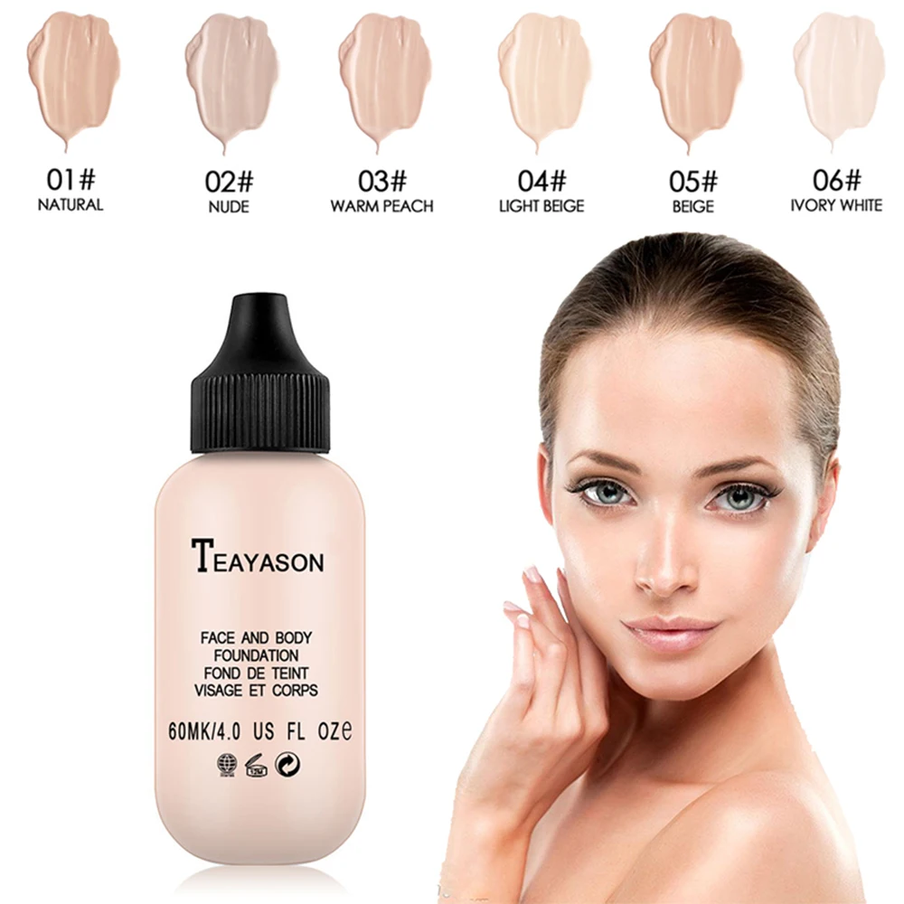 TEAYASON beauty, 60 мл, тональный крем, мягкий, матовый, стойкий, контроль жирности, консилер, увлажняющий, жидкий, тональный крем, макияж, TSLM1