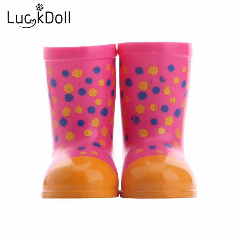 Luckydoll новая кукольная одежда, обувь, милые дождевые сапоги, подходящие для 14,5 Дюймов, американская женская кукла, детский лучший рождественский подарок