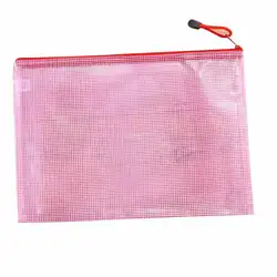 Прозрачная сетка на молнии A4 сумка для файлов розовый, белый, синий, зеленый, желтый канцелярские принадлежности для студентов