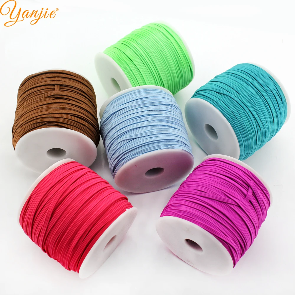 

Free DHL 12rolls/lot 1/8" (3mm) Skinny Elastic For Children And Kids DIY Headband Hair Band Girls Hair Accessories