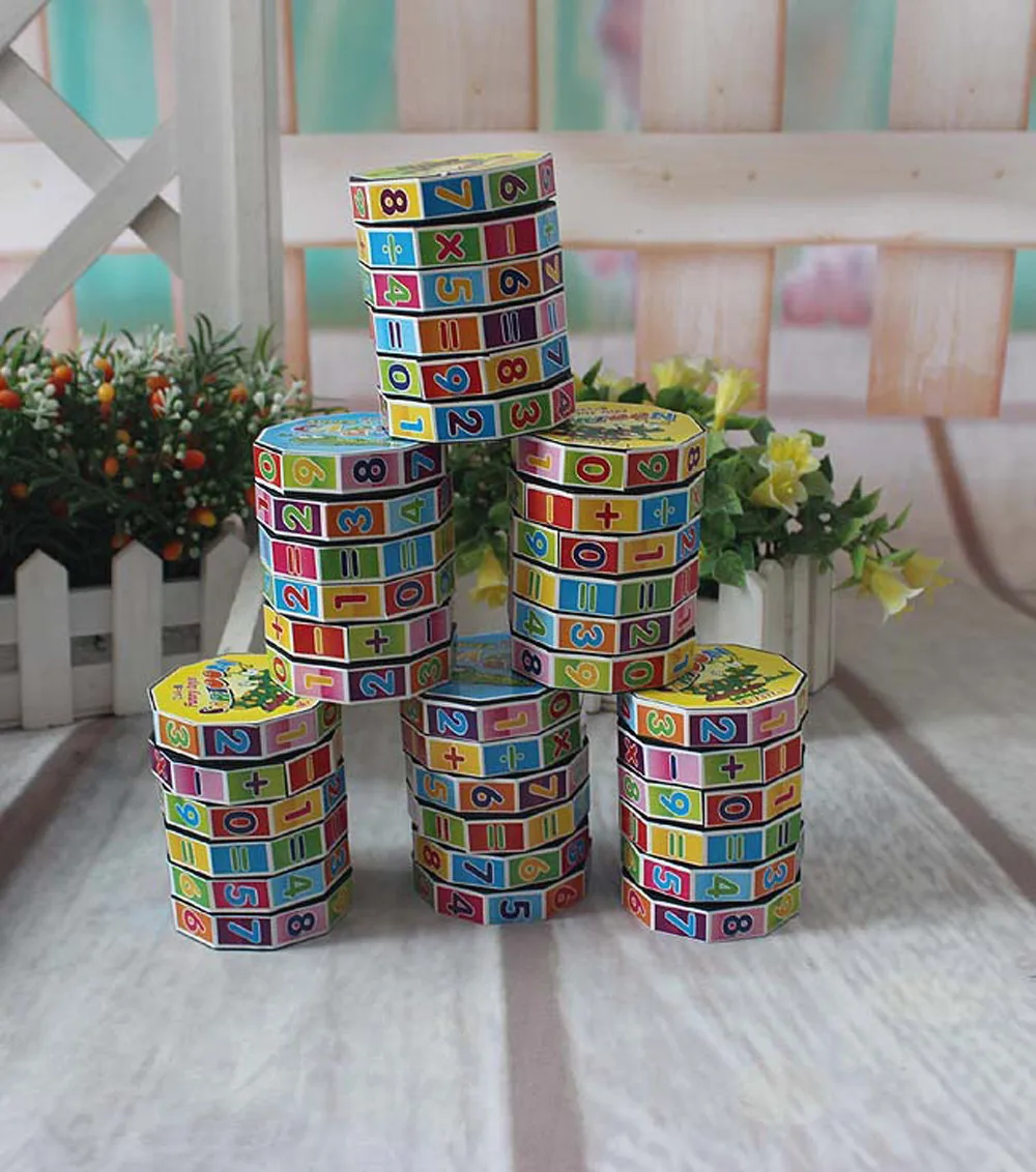 Слайд-пазлы математические цифры цифровой магический куб игрушки для детей обучающие и развивающие игрушки игра-головоломка детский подарок