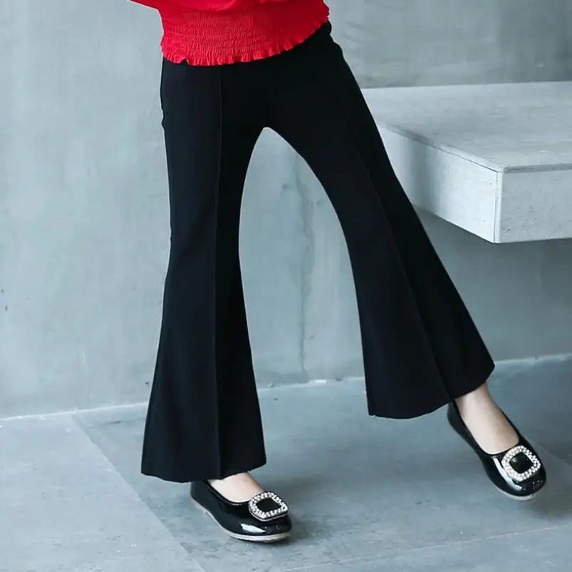 От 4 до 12 лет г. Модные весенне-осенние узкие брюки для девочек-подростков детские черные брюки для девочек, детская одежда JW4403