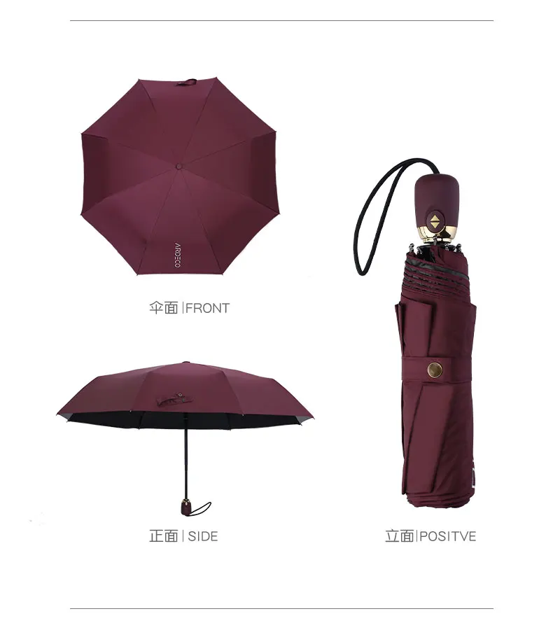 Luxury brands Camellia automatic umbrella rain women men folding UV sun transparent sunshade umbrellas folding umbrella automatic umbrella sun umbrella
