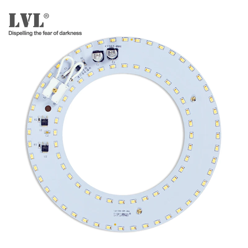 Светодиодный модуль 18 Вт, 25 Вт, 36 Вт, кольцевая лампа без мерцания, переменный ток 220 В, 230 В, для потолочного светильника, сменный светодиодный светильник с круглой трубкой