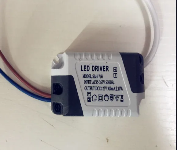 Лучшее качество светодиодный драйвер 4 7 Вт AC85 265V DC 300mA трансформатор освещения