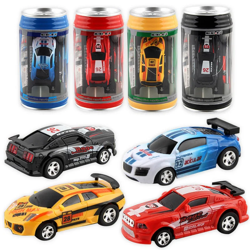 

New Creative Coke Can Mini Car RC Cars Collection Radio Controlled Cars Machines on The Remote Control Toys for Boys Kids Gift