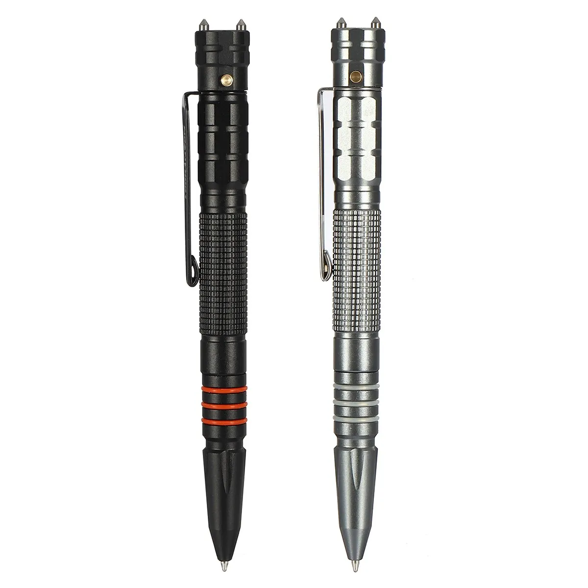 NEW Multifunctional Tungsten Steel Tactical Pen Tool With LED Flashlight Torch Lamp Self Protection Security