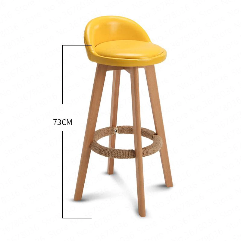 Барный стул из цельной древесины Высокий современный минималистичный барный стол и стул спинка барный стул для отдыха спереди Banqueta Alta сельскохозяйственные стулья
