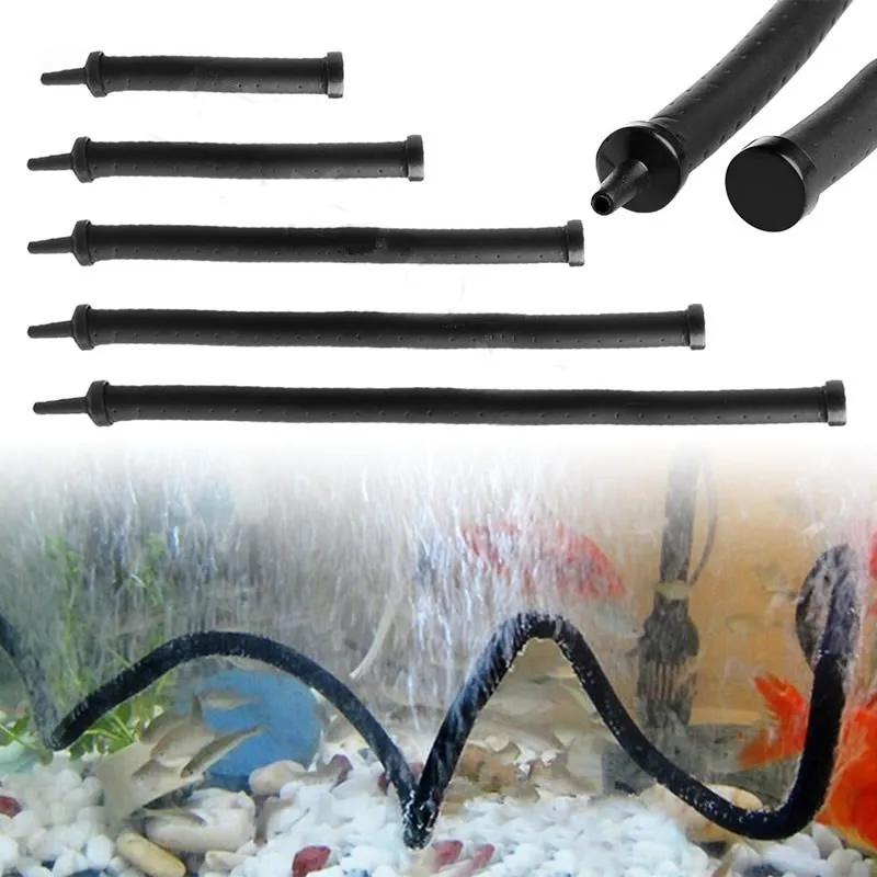Aquarium Rubber Coated Flexible Air Pump Stone Curtain Bubble Wall Tube