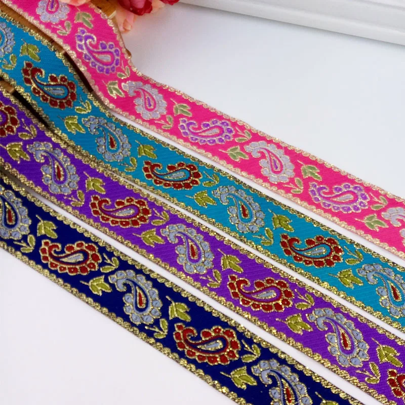 

ZAKKA 7/8" 22mm 7METER Retro Ham Sausage Flower Lace Webbing Woven jacquard Ribbon grosgrain ribbon hair bow DIY handmade