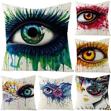 Art Character Eye Pillow Cover Home Linen Pillow Cover Without Pillow Core Simple Square Pillowcase Cover Waist Pillow Cover Art Character Eye Pillow Cover Home Linen Pillow Cover Without Pillow Core Simple Square Pillowcase Cover Waist Pillow Cover