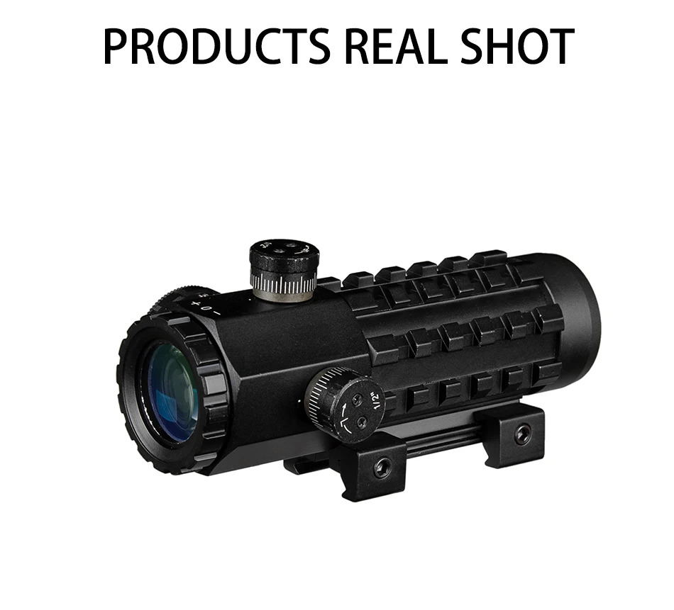 Огненный волк 3X28 Охота тактический зеленый Red Dot Крест прицел тактический оптика подходят 11/20 мм регулируемый железнодорожный прицелы