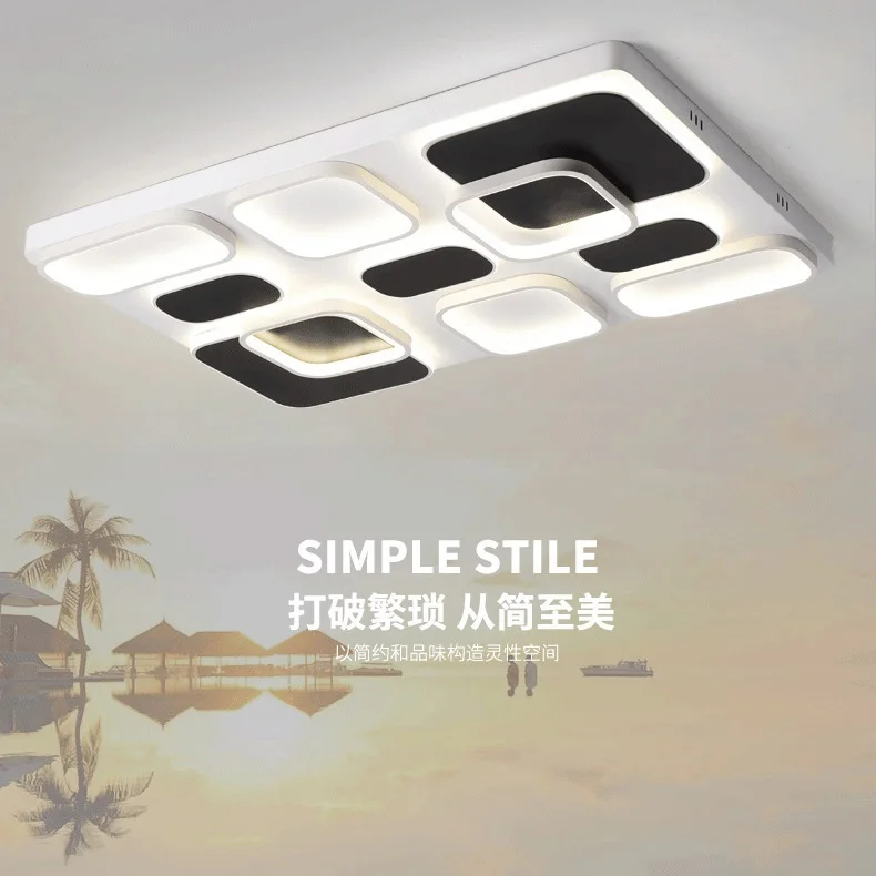 

Led Ceiling Lamp Square Acrylic Living Room Modern Minimalist Bedroom Dining Home Decoration Eye Lamp AC 110-240V