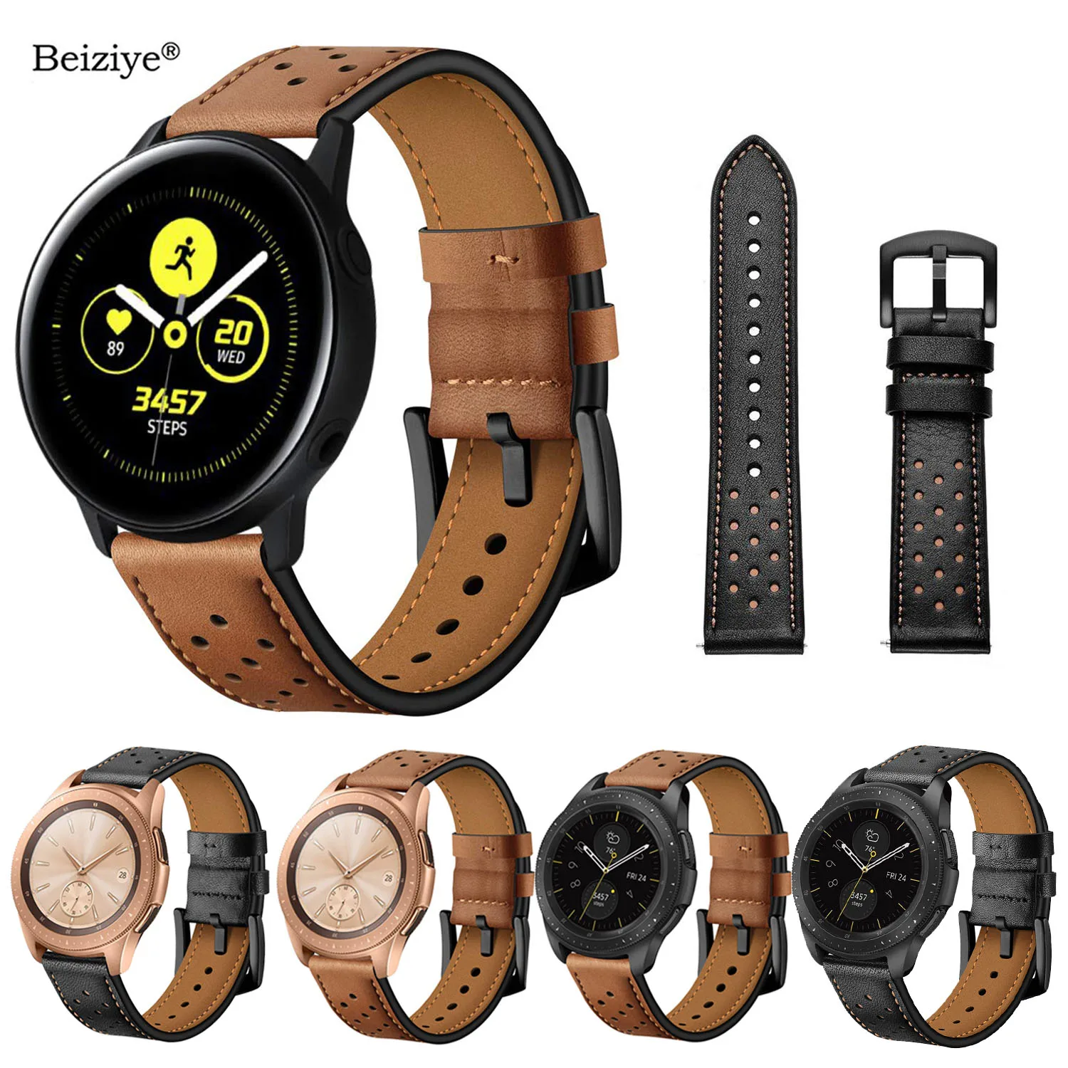 

Quick Release Leather Bracelet Strap For Samsung Galaxy Watch Active Smart Watch Replacement Band For Samsung Galaxy Watch 42mm