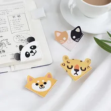 2 шт./пакет панда животное кошка лапа ПУ кожа материал закладка скрепки Эсколар закладки tatiery школьные принадлежности papelaria