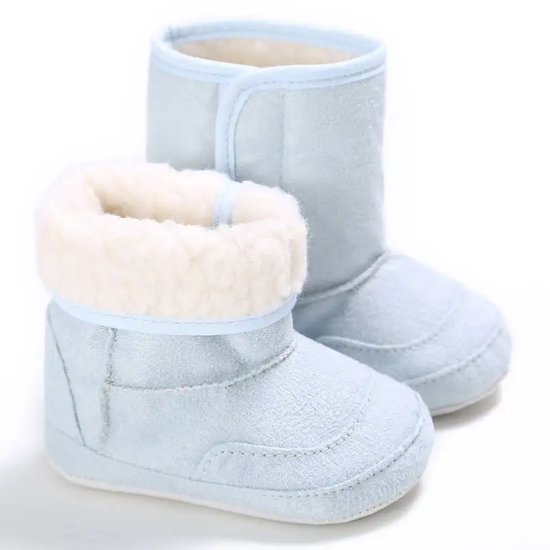 WONBO/Новинка; Сезон Зима; очень теплая обувь для новорожденных девочек; обувь для малышей; мягкая резиновая подошва; нескользящие ботинки; пинетки