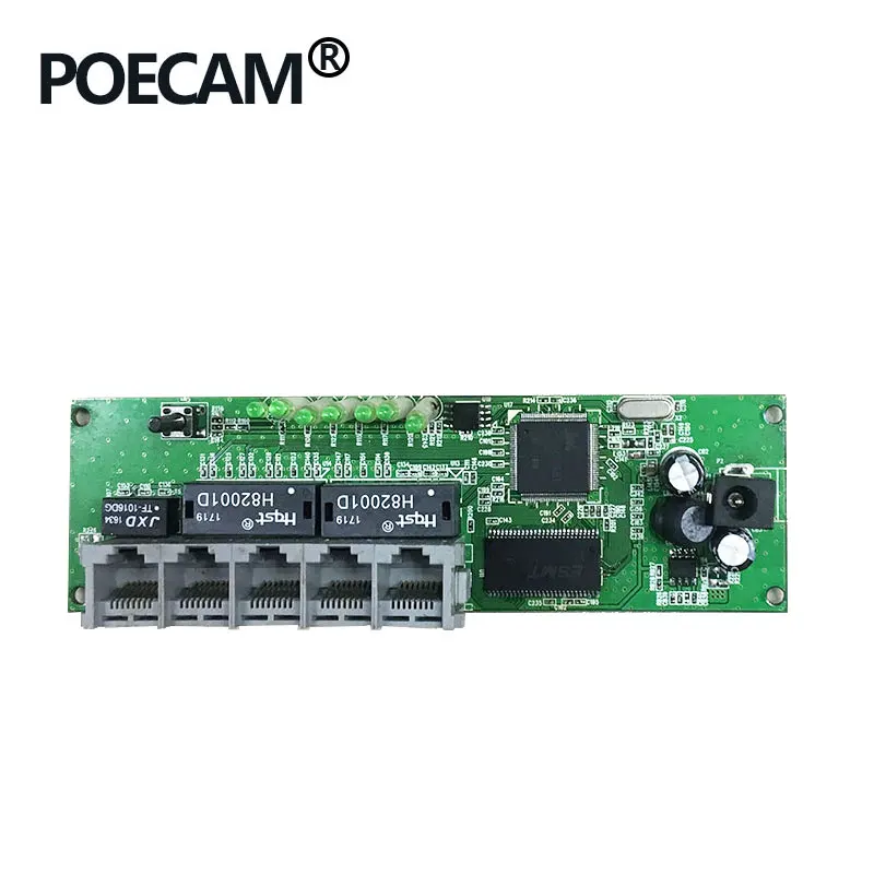 Фабрика умный кабель коробки DC Вход 5V 12V 5 Порты и разъёмы 10/100 Мбит/с проводной