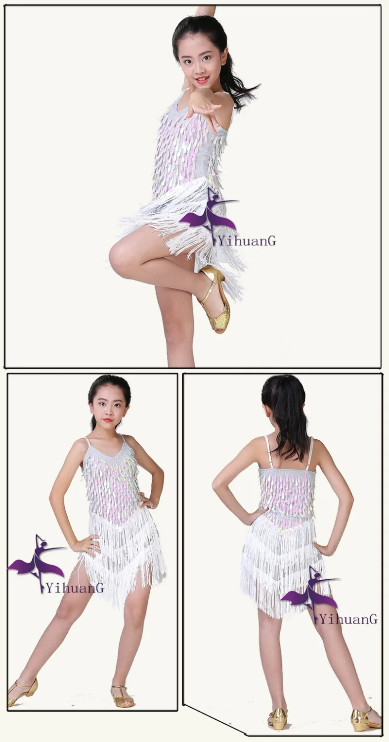 Vestido infantil para concurso de dança, salsa