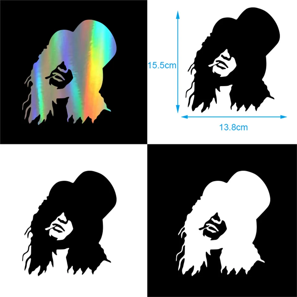 Cunymagos Slash Guns N' Roses Fashion Stickers Decals Car Styling Vinyl Creative Car Body Window Wall Decoration Sticker Funny 13.815 (8)